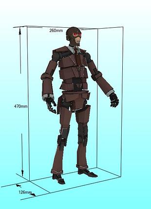 Paperkhan конструктор из картона robot spy 3d фигура character hero персонаж герой паперкрафт набор пазл оригами papercraft