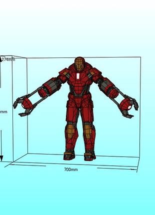 Paperkhan конструктор из картона iron man mk 35 3d фигура character hero персонаж герой паперкрафт набор пазл оригами papercraft