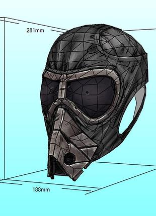 Шолом sandblaster helmet borderlands 2 конструктор з картону паперкрафт papercraft ігровий персонаж пазл 3д фігура