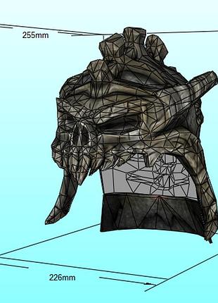 Шлем парень с пушкой guy with the gun helmet конструктор из картона papercraft паперкрафт игровой персонаж
