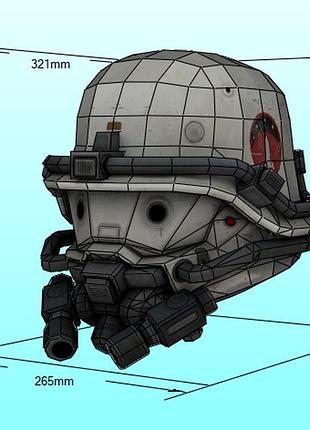 Шлем космического десанта space marine helmet конструктор из картона papercraft паперкрафт игровой персонаж