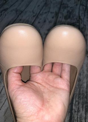 H&m 35 бежеві туфлі нюд шкіра4 фото
