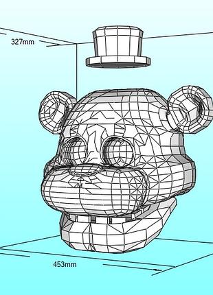 Маска фредди freddy`s mask five nights at freddy`s конструктор из картона papercraft паперкрафт игр персонаж
