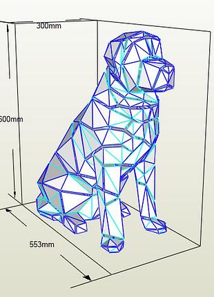 Paperkhan конструктор из картона лабрадор пес собака оригами apercraft 3d фигура развивающий набор антистресс