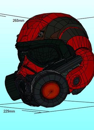 Шлем дредноута dreadnought helmet planetside 2 конструктор из картона papercraft паперкрафт игровой персонаж