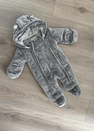 Комбінезон тедді сірий teddy zara 3-6 68р