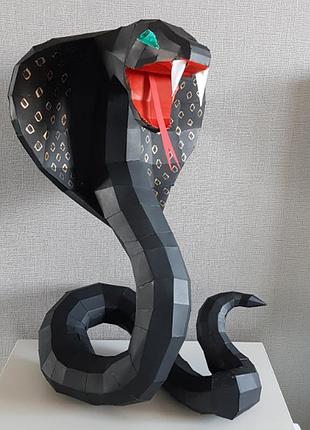 Paperkhan конструктор з картону корбра пазл орігамі papercraft 3d фігура полігональна набір подарок сувенір антистрес