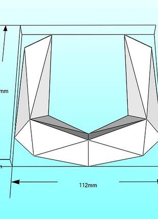 Paperkhan об'ємна буква u 3d фігура паперкрафт papercraft ім'я назва азбука алфавіт реклама вивіска вітрина абетка шрифт напис