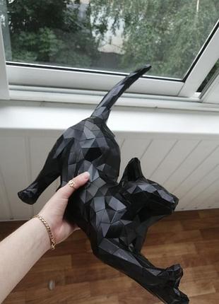 Cat kitten kitty 3d фігура арт. 400.8.161 кішка кіт кошеня котик котики конструктор з картону papercraft паперкрафт модель