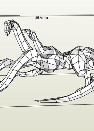 Paperkhan конструктор з картону дракон пазл орігамі papercraft 3d фігура полігональна набір подарок сувенір антистрес іграшка