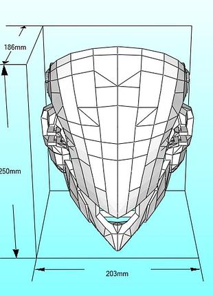 Шлем райдена raiden helmet metal gear solid 4 конструктор из картона papercraft паперкрафт игровой персонаж 5