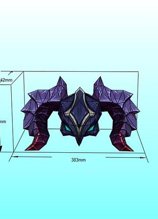 Шлем helmet frozen bloo маска mask конструктор з картону паперкрафт papercraft ігровий персонаж пазл 3д фігура