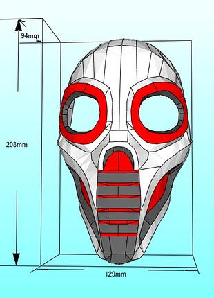 Маска шлем helm mask конструктор из картона papercraft паперкрафт игровой персонаж