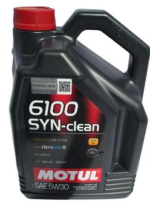 Масло моторне motul 6100 syn-clean 5w30 5l, 814251