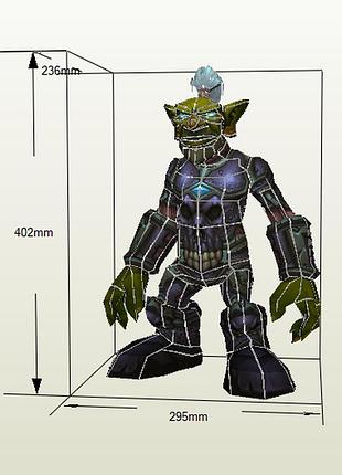 Paperkhan конструктор из картона goblin warcraft papercraft 3d фигура развивающий подарок статуя сувенир