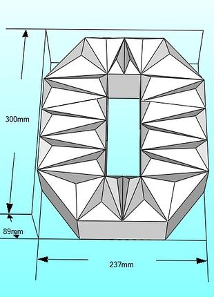 Paperkhan об'ємна буква о 3d фігура паперкрафт papercraft ім'я назва азбука алфавіт реклама вивіска вітрина абетка шрифт напис