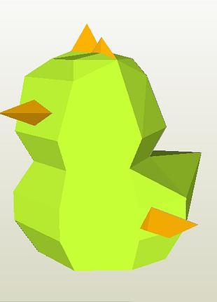 Paperkhan конструктор из картона ципленок куриц птица оригами papercraft 3d фигура развивающий набор антистрес