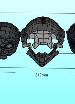 Шолом blacklight retribution helmet конструктор з картону паперкрафт papercraft ігровий персонаж пазл 3д фігура