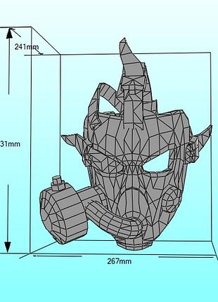 Маска крига krieg mask borderlands 2 конструктор из картона papercraft паперкрафт игровой персонаж
