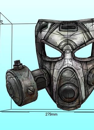 Маска крига krieg mask borderlands 2 конструктор из картона papercraft паперкрафт игровой персонаж
