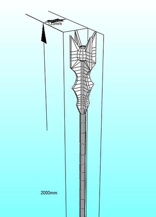 Paperkhan конструктор из картона saruman staff 3d фигура паперкрафт papercraft алебарда копье посох