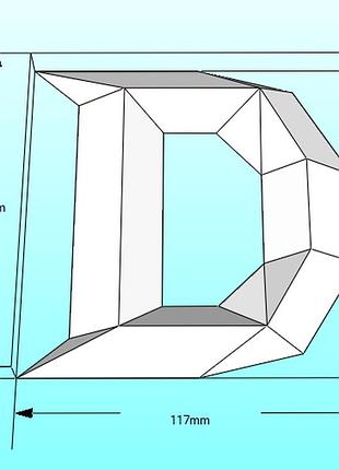 Paperkhan объёмная буква d 3d фигура паперкрафт papercraft имя название азбука алфавит реклама вывеска витрина