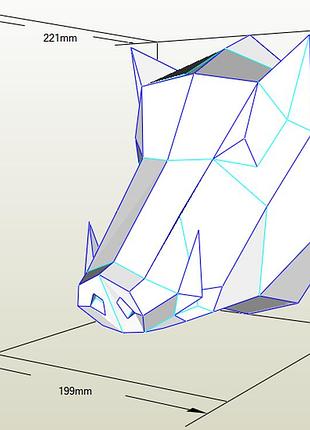 Paperkhan конструктор из картона кабан свинья оригами papercraft 3d фигура развивающий набор антистресс