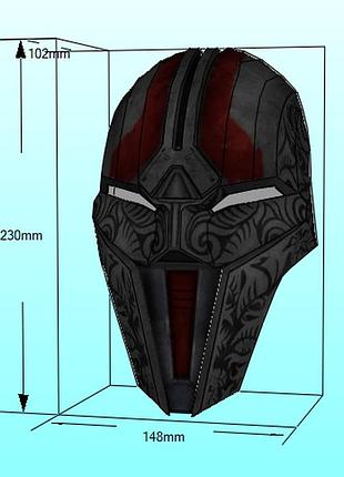 Маска ситха sith mask star wars конструктор из картона papercraft паперкрафт игровой персонаж