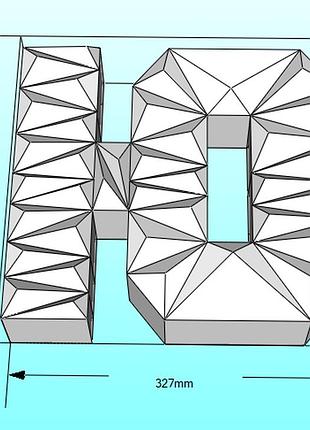 Paperkhan об'ємна буква а 3d фігура паперкрафт papercraft ім'я назва азбука алфавіт реклама вивіска вітрина абетка шрифт напис