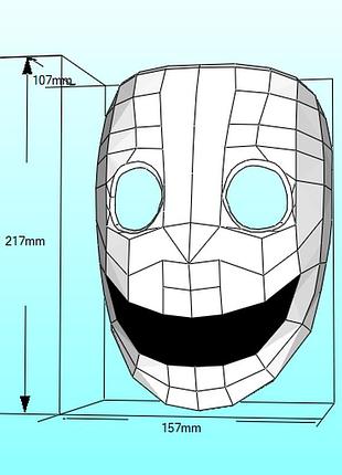 Шолом funny helmet конструктор з картону паперкрафт papercraft ігровий персонаж пазл 3д фігура