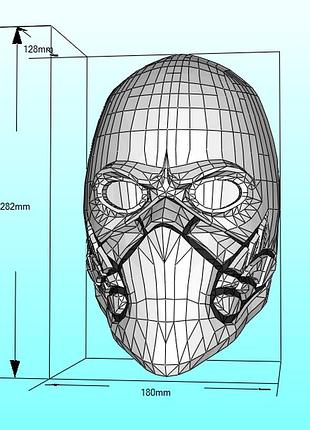 Маска стимпанк steampunk mask конструктор из картона papercraft паперкрафт игровой персонаж