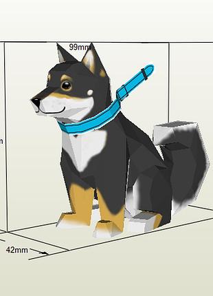 Paperkhan конструктор из картона 3d фигура собака пёс паперкрафт papercraft подарочный набор сувернир игрушка