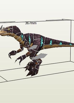 Paperkhan конструктор картона velociraptor warcraft papercraft 3dфигура развивающий подарок статуя сувенир
