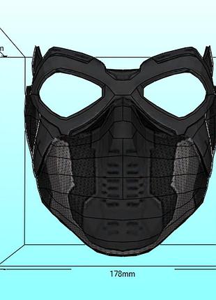 Маска зимового солдата winter soldier mask конструктор з картону паперкрафт papercraft ігровий персонаж пазл 3д фігура