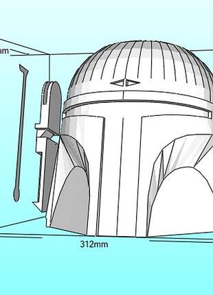 Шлем боба фетта boba fett helmet звездные войны конструктор из картона papercraft паперкрафт игровой персонаж