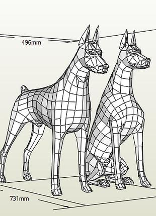 Paperkhan конструктор из картона 3d фигура собака пёс паперкрафт papercraft подарочный набор сувернир игрушка
