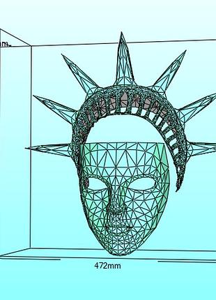 Шлем helmet корона лицо статуя независимости маска mask конструктор из картона papercraft паперкрафт персонаж
