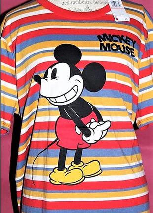 Футболка "mickey mouse" батал в смужку plus 1х