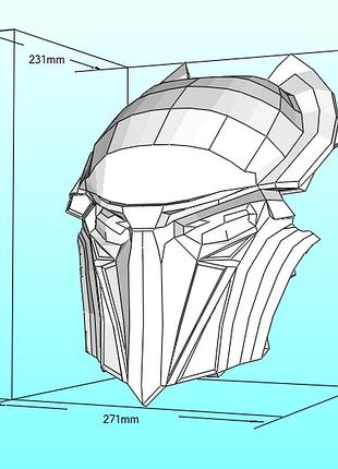 Маска хищника predator mask falconer hunter конструктор из картона papercraft паперкрафт игровой персонаж