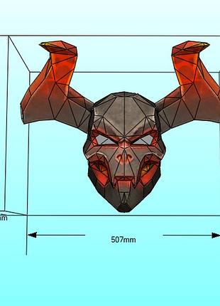 Шлем helmet chaos knight маска mask конструктор из картона papercraft паперкрафт игровой персонаж