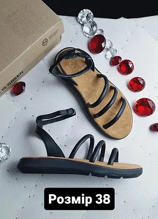 Clarks оригінал чорні шкіряні сандалії