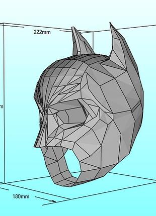Маска бэтмена batman mask конструктор из картона papercraft паперкрафт игровой персонаж