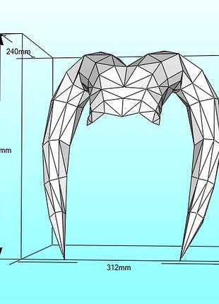 Шлем helmet рог рога роги horns маска mask конструктор из картона papercraft паперкрафт игровой персонаж