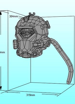 Шлем c.e.l.l. crysis cell helmet конструктор из картона papercraft паперкрафт игровой персонаж