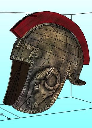 Шлем иллирийский illyrian helmet конструктор из картона papercraft паперкрафт игровой персонаж
