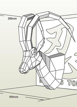 Paperkhan конструктор из картона 3d фигура антилопа коза козел паперкрафт papercraft подарочный набор игрушка