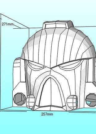 Шлем космодесанта space marine helmet конструктор из картона papercraft паперкрафт игровой персонаж