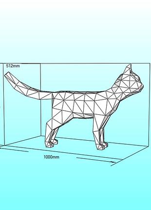3d фігура набір для самостійної зборки довжина 1 метр кішка кіт кошеня котик котики конструктор пазл papercraft паперкрафт модель