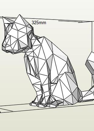 Cat kitten kitty 3d фигура арт. 225.5.45 кошка кот котёнок котик котики конструктор из картона паперкрафт