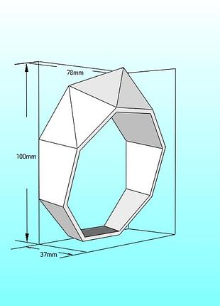Paperkhan конструктор из картона перстень кольцо 3d фигура papercraft паперкрафт модель пазл оригами набор для творчества подарок